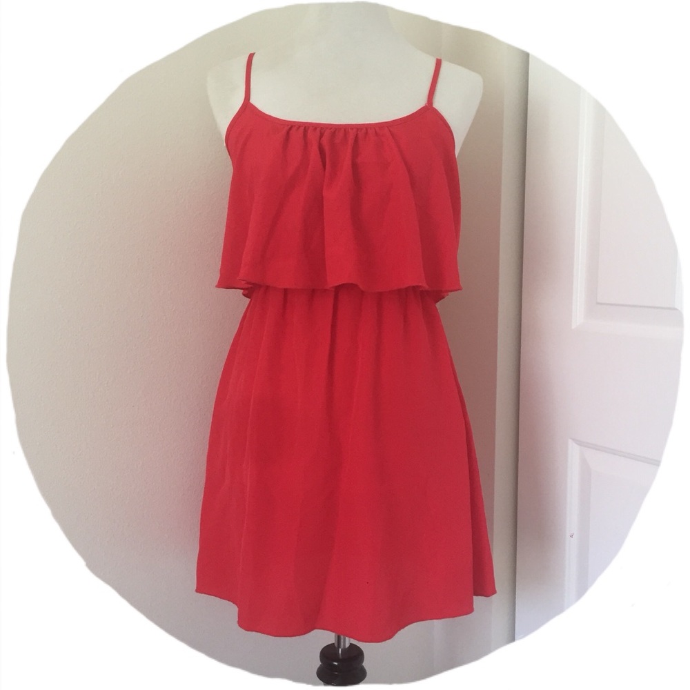 Tiered Red Mini Dress